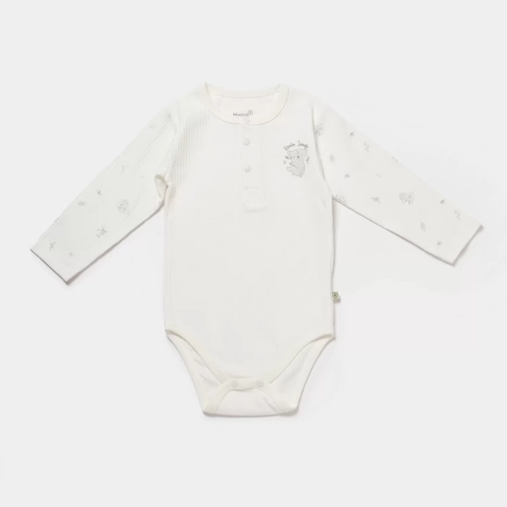 Koala Jungle Uzun Kol Bebek Body  Gri