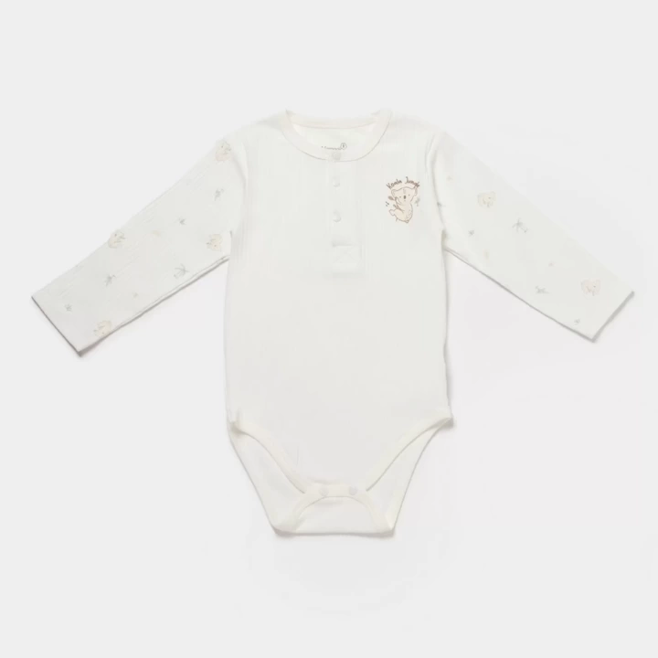 Koala Jungle Uzun Kol Bebek Body  Mint