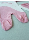 0-3 3-6 Ay Lucky Baby Nakışlı Es Çizgi Boy Şapkalı Kız Bebek Tulumu Pembe