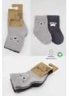 Bear Penye Soket Çorap 2li Gri