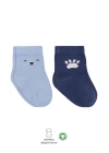 Bear Penye Soket Çorap 2li Mavi