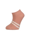 Çizgili 2li Yaş Patik Çorap  Pembe