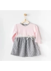 Meow Bebek Elbise Takım Pink Grey