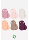 Mix Babet Çorap 6lı  Gül Kurusu