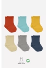 Mix Penye Soket Çorap 6lı  Kiremit