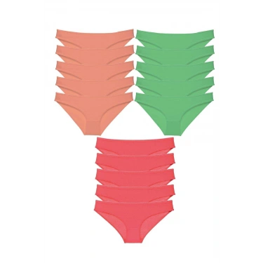 15 Adet Süper Eko Set Likralı Kadın Slip Külot 536