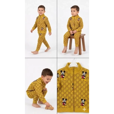 2-5 Yaş Boy Fermuar Detaylı 2 Li Çocuk Takımı