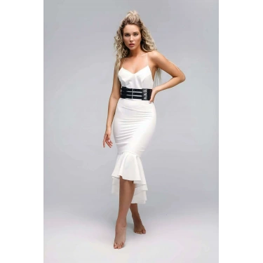 3 Tokalı Şık Deri Kemer, Elbise Üzeri Deri Kemer - Brf827