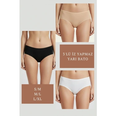 3lü Set Külot-siyah-beyaz-ten Dor2850