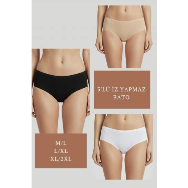 3lü Set Külot-siyah-beyaz-ten Dor2851