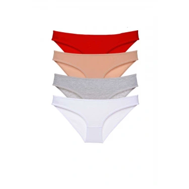 4 Adet Süper Eko Set Likralı Kadın Slip Külot 531