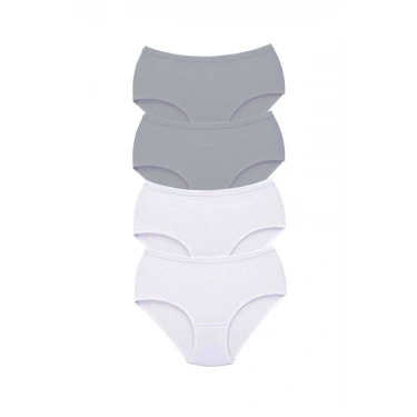 4 Adet Tutku Kadın Yüksek Bel Bato Kalın Lastik Külot S10