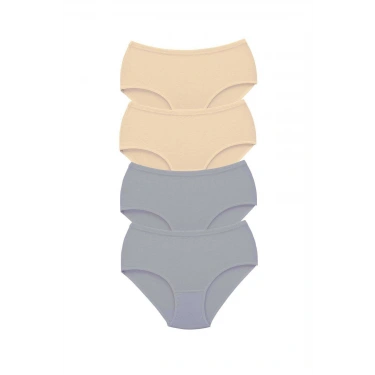 4 Adet Tutku Kadın Yüksek Bel Bato Kalın Lastik Külot S8