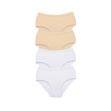 4 Adet Tutku Kadın Yüksek Bel Bato Kalın Lastik Külot S9