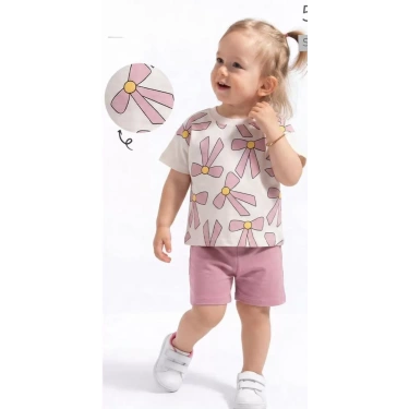 6/18 Ay Fiyonk Baskılı Bebek Takımı