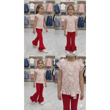 6-7-8 Yaş Kolyeli Full Likra Çocuk Takımı