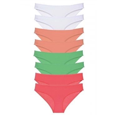 8 Adet Süper Eko Set Likralı Kadın Slip Külot 527