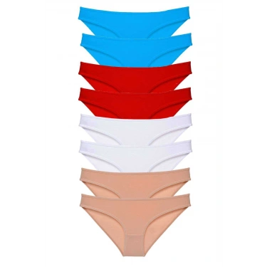 8 Adet Süper Eko Set Likralı Kadın Slip Külot 529