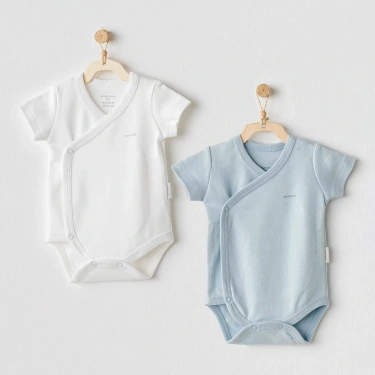 Ac25643 Cuddly Bunny Bear 2li Zıbın Body Ekru Mavi