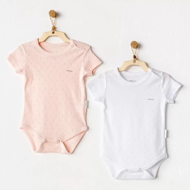Andywawa Ac25554 Sleeve Jacquard 2li Basic Body Pink White
