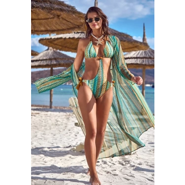 Argento 2106-3018 Kadın Önü Açık Uzun Kaftan