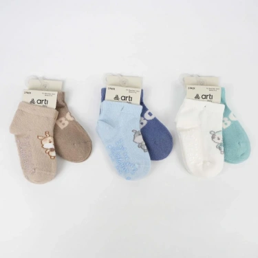 Aristo 2 Li Abs Erkek Bebek Patik Çorap K20406 Asorti