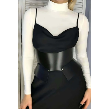 Arkadan 2 Tokalı Şık Deri Kemer - Brf611