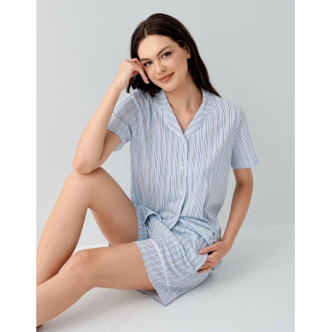 Arnetta 3601-s Kadın Gömlek Pijama Şort Takım