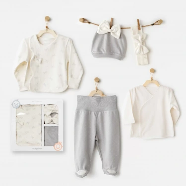 Baby Bow Bliss 5li Hastane Çıkışı Ekru