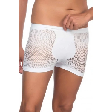 Beyaz Mı Emay 2106 Fileli Soft Erkek Boxer