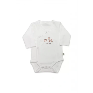 Bistyle Curly Lamb Uzun Kol Kravuze Body 17111 Bej Mavi Ekru