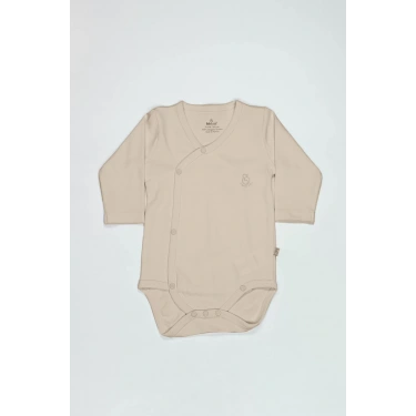 Bistyle Organik Natural Basic Style Kruvaze Uzun Kol Body Bs17102 Bej