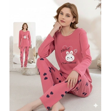 Boyraz 0353 Kadın Penye Uzun Kol Pijama Takımı