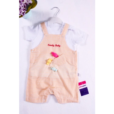 Candy Figürlü Badili Kız Bebek Tulumu