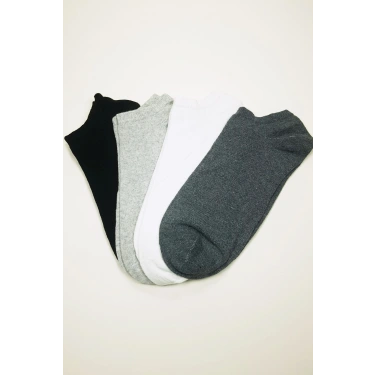 Dikişsiz Erkek Bilek Çorap Dört Mevsim Yumuşak Doku 4 Çift