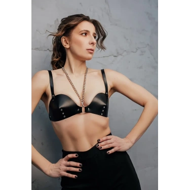 Fantazi Deri Sütyen Harness - Brf1380