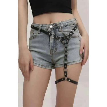 Fantazi Deri Tek Bacak Harness - Brf973