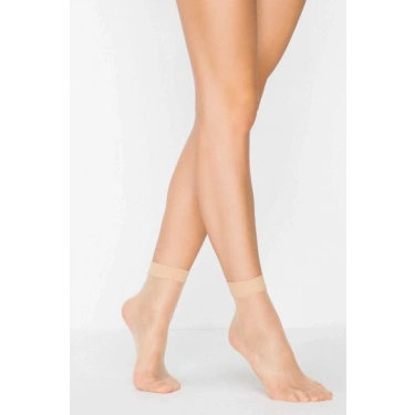 Kadın Ten Süper 15 Mat Soket Çorap Açık Ten