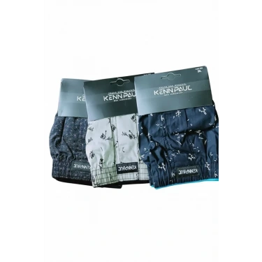 Kenpaul Desenli Poplin Erkek Boxer