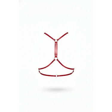 Kırmızı Kadın Kemer Deri Vücut Aksesuarı - Brf203