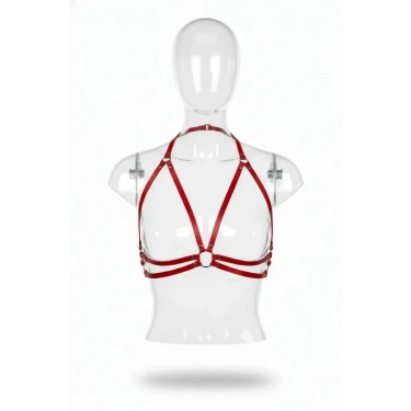 Kırmızı Kadın Kemer Suni Deri Vücut Aksesuarı - Brf200