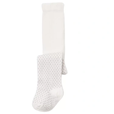 Klasik Puanlı Külotlu Çorap  Ekru