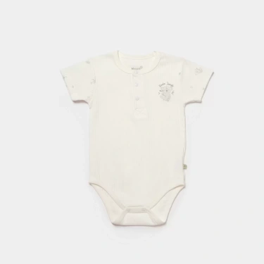 Koala Jungle Kısa Kol Bebek Body  Gri