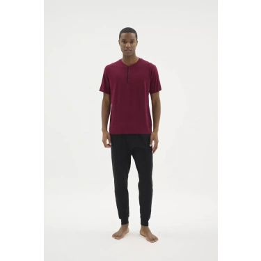 Kocabey Kkt-26155 Erkek Midi Yaka Pijama Takımı
