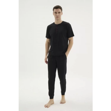 Kocabey Kkt-26155 Erkek Midi Yaka Pijama Takımı