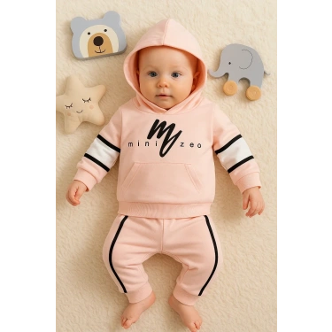 Mini Zeo Desenli Pamuklu 2li Erkek Bebek Takımı