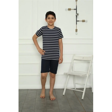 Moda Erkek Çocuk Penye Şortlu Pijama Takım