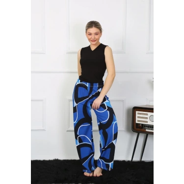 Moda Kadın Bol Paça Penye Saks Alt Üst Takım