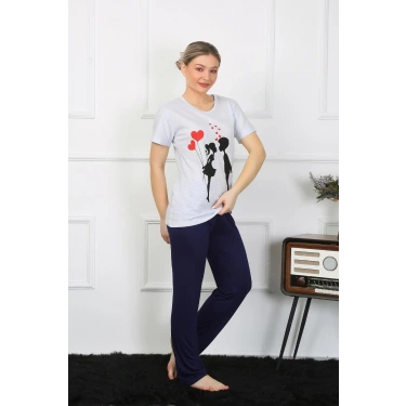 Moda Kadın Kısa Kol Penye Pİjama Takımı