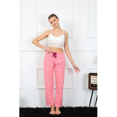 Moda Kadın Pamuklu Alt Pijama Pembe